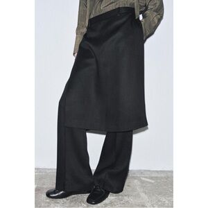 NWT Zara Woman Bloggers Fav PAREO STRAIGHT LEG PANTS ZW COLLECTION Size S Small